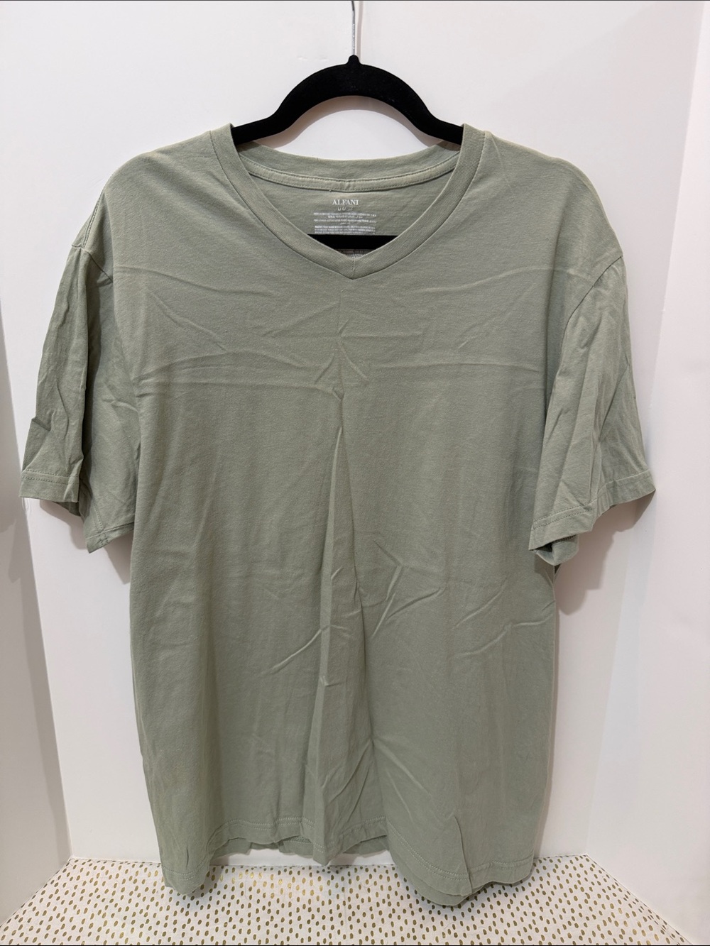 Alfani blank olive green shirt